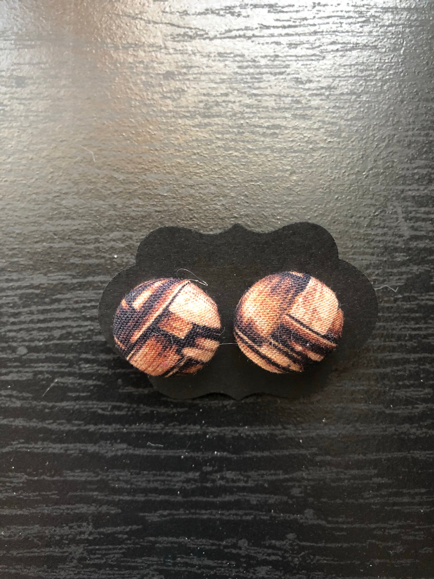 Easter Fabric Cover Button Earrings