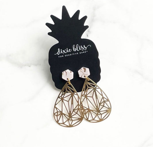 Kaleidoscope of Gold - Dixie Bliss - Dangle Earring