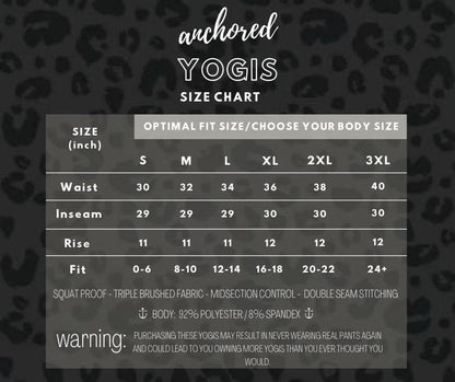 PRE-ORDER Anchored Arrows Yoga Pants in Black w/pockets