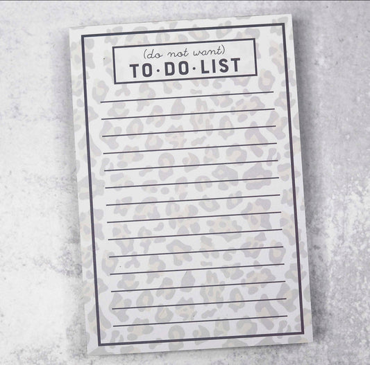 Do Not Want To Do List Notepad