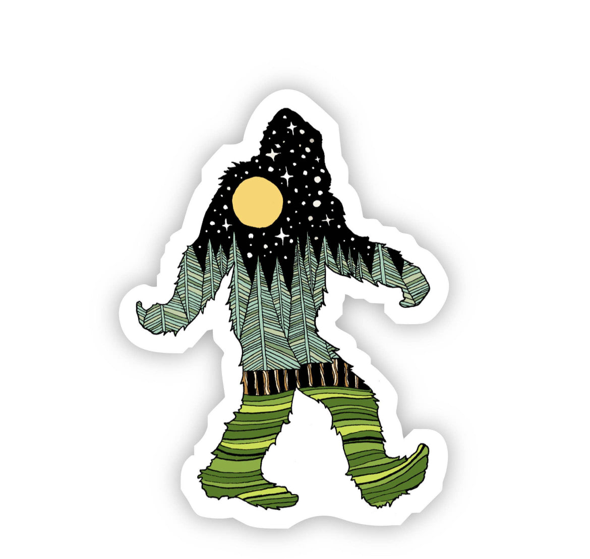 Bigfoot Nature Sticker